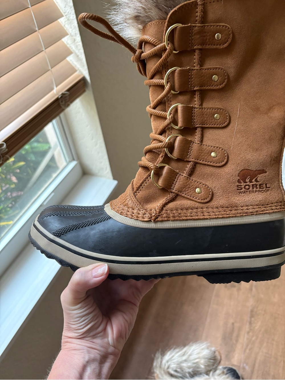 Sorel Boots Joan of Artic‎ Women’s Waterproof Faux Fur Black Brown, Size 9.5 NWT - Picture 9 of 12